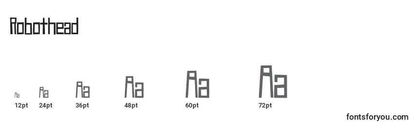 Robothead Font Sizes