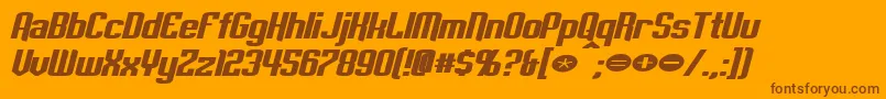 EmpanadaExtendedBoldItalic Font – Brown Fonts on Orange Background