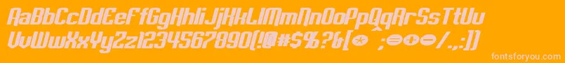 EmpanadaExtendedBoldItalic Font – Pink Fonts on Orange Background