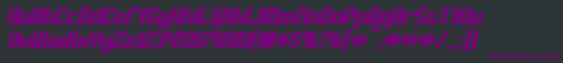 EmpanadaExtendedBoldItalic-Schriftart – Violette Schriften auf schwarzem Hintergrund