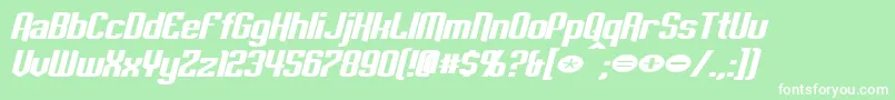 EmpanadaExtendedBoldItalic Font – White Fonts on Green Background