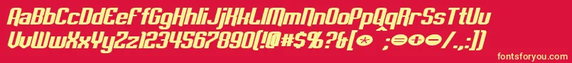 EmpanadaExtendedBoldItalic Font – Yellow Fonts on Red Background