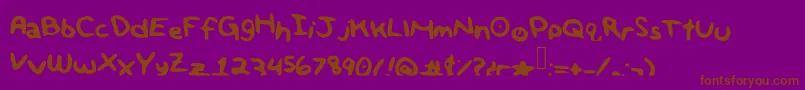 Bigboldandbrilliant Font – Brown Fonts on Purple Background