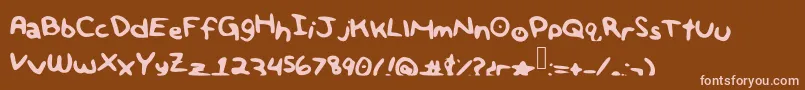 Bigboldandbrilliant Font – Pink Fonts on Brown Background