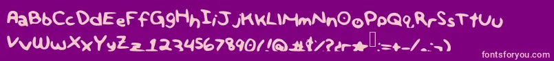 Bigboldandbrilliant Font – Pink Fonts on Purple Background