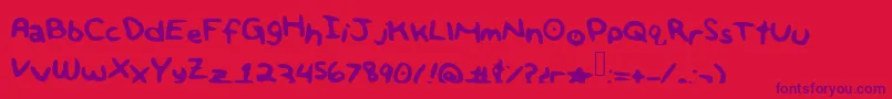 Bigboldandbrilliant-Schriftart – Violette Schriften auf rotem Hintergrund
