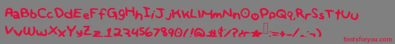 Bigboldandbrilliant Font – Red Fonts on Gray Background