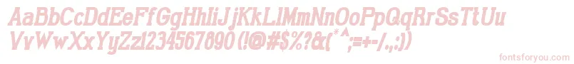 GabrielSerifCondensedBoldItalic Font – Pink Fonts on White Background