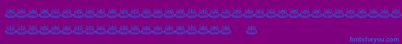 LiliansGeburtstag Font – Blue Fonts on Purple Background