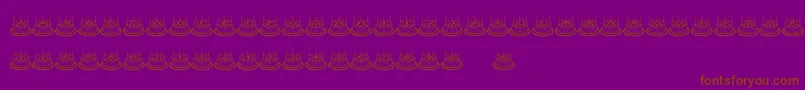LiliansGeburtstag Font – Brown Fonts on Purple Background