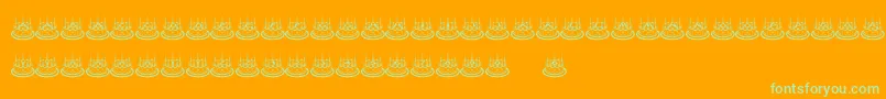 LiliansGeburtstag Font – Green Fonts on Orange Background