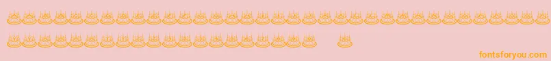 LiliansGeburtstag Font – Orange Fonts on Pink Background