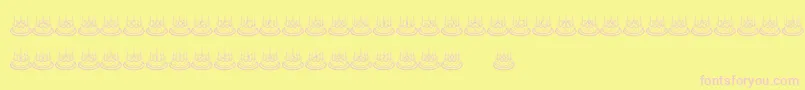 LiliansGeburtstag Font – Pink Fonts on Yellow Background