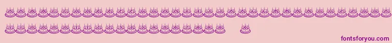 LiliansGeburtstag Font – Purple Fonts on Pink Background