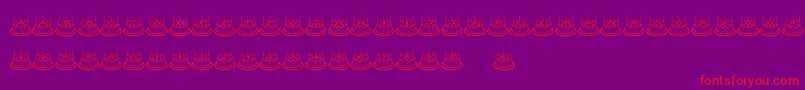 LiliansGeburtstag Font – Red Fonts on Purple Background