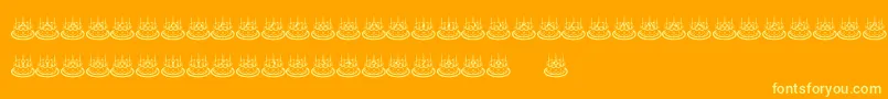 LiliansGeburtstag Font – Yellow Fonts on Orange Background