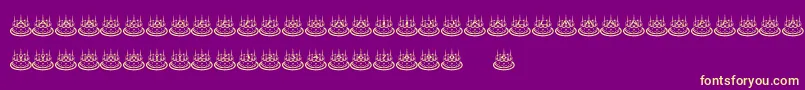 LiliansGeburtstag Font – Yellow Fonts on Purple Background