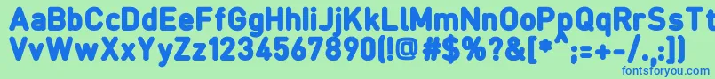 FcraftB Font – Blue Fonts on Green Background