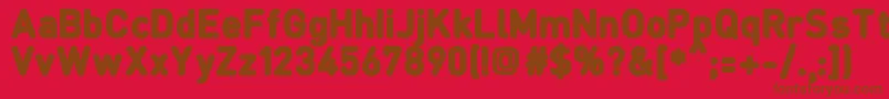 FcraftB Font – Brown Fonts on Red Background