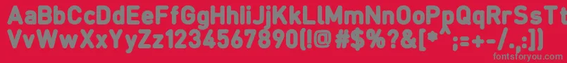FcraftB Font – Gray Fonts on Red Background