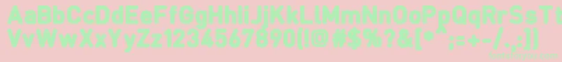 fuente FcraftB – Fuentes Verdes Sobre Fondo Rosa