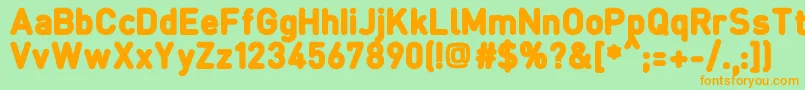 FcraftB Font – Orange Fonts on Green Background