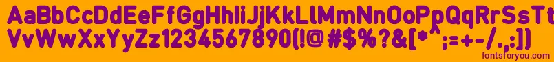 FcraftB Font – Purple Fonts on Orange Background