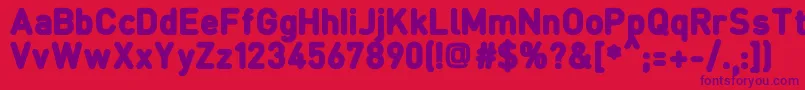 FcraftB Font – Purple Fonts on Red Background