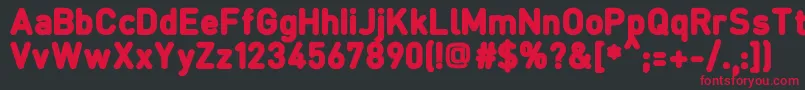 FcraftB Font – Red Fonts on Black Background