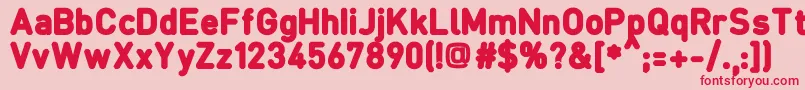FcraftB Font – Red Fonts on Pink Background