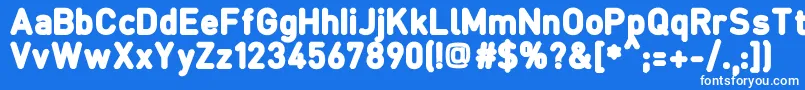 FcraftB Font – White Fonts on Blue Background