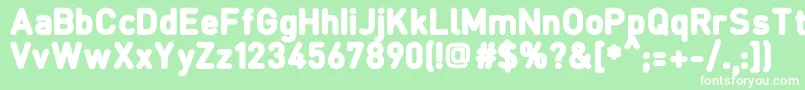 FcraftB Font – White Fonts on Green Background