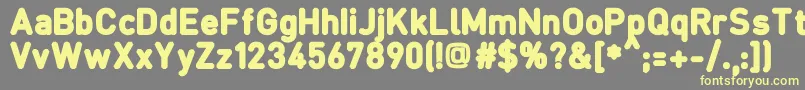 FcraftB Font – Yellow Fonts on Gray Background