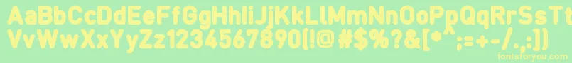 Saiba mais sobre a fonte FcraftB Fonte FcraftB – fontes amarelas em um fundo verde