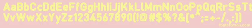 Подробнее о шрифте FcraftB Шрифт FcraftB – жёлтые шрифты на розовом фоне