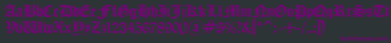 OldenglishRegular Font – Purple Fonts on Black Background