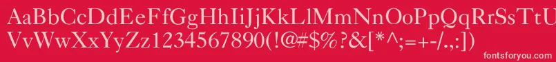 NelsieNormal Font – Pink Fonts on Red Background