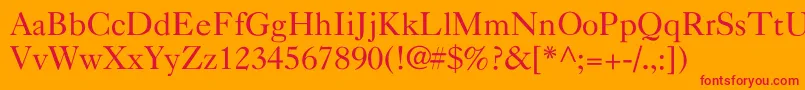 NelsieNormal Font – Red Fonts on Orange Background