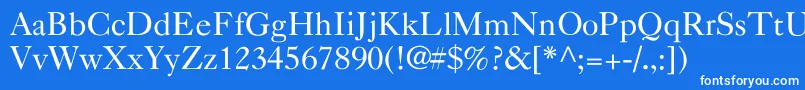 フォントNelsieNormal – 青い背景に白い文字