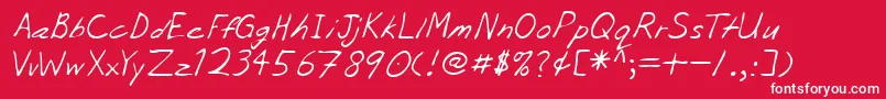 Lehn056 Font – White Fonts on Red Background