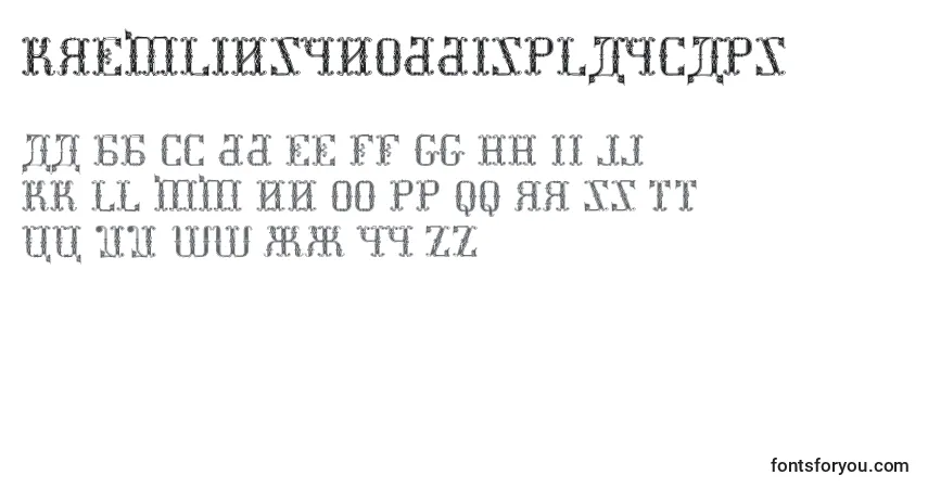 Fuente KremlinSynodDisplayCaps - alfabeto, números, caracteres especiales
