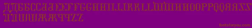 KremlinSynodDisplayCaps Font – Brown Fonts on Purple Background