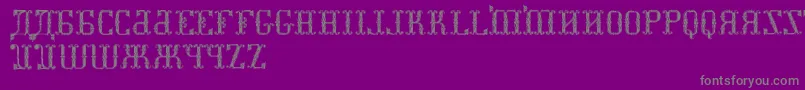 KremlinSynodDisplayCaps Font – Gray Fonts on Purple Background