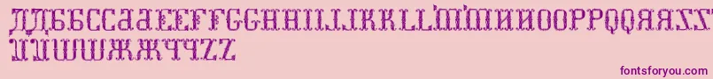 KremlinSynodDisplayCaps Font – Purple Fonts on Pink Background