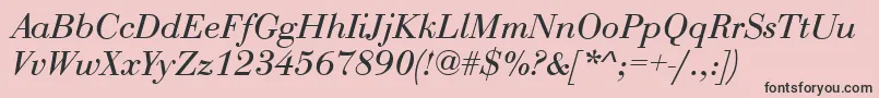 QtbodiniItalic Font – Black Fonts on Pink Background