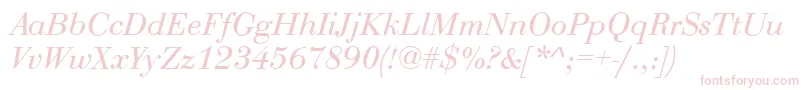 QtbodiniItalic Font – Pink Fonts on White Background