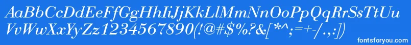 QtbodiniItalic Font – White Fonts on Blue Background