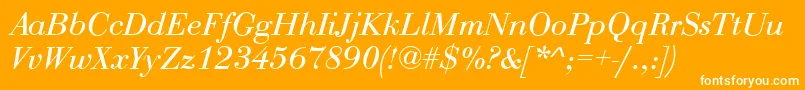 QtbodiniItalic Font – White Fonts on Orange Background