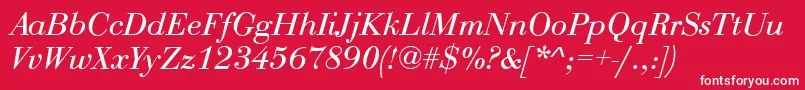 QtbodiniItalic Font – White Fonts on Red Background