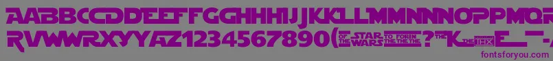 StarjediSpecialEdition Font – Purple Fonts on Gray Background